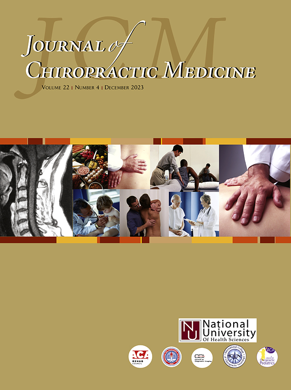 Go to journal home page - Journal of Chiropractic Medicine